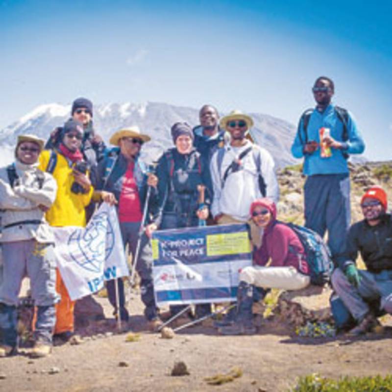 Kilimandscharo-Besteigung 2015. Foto: IPPNW