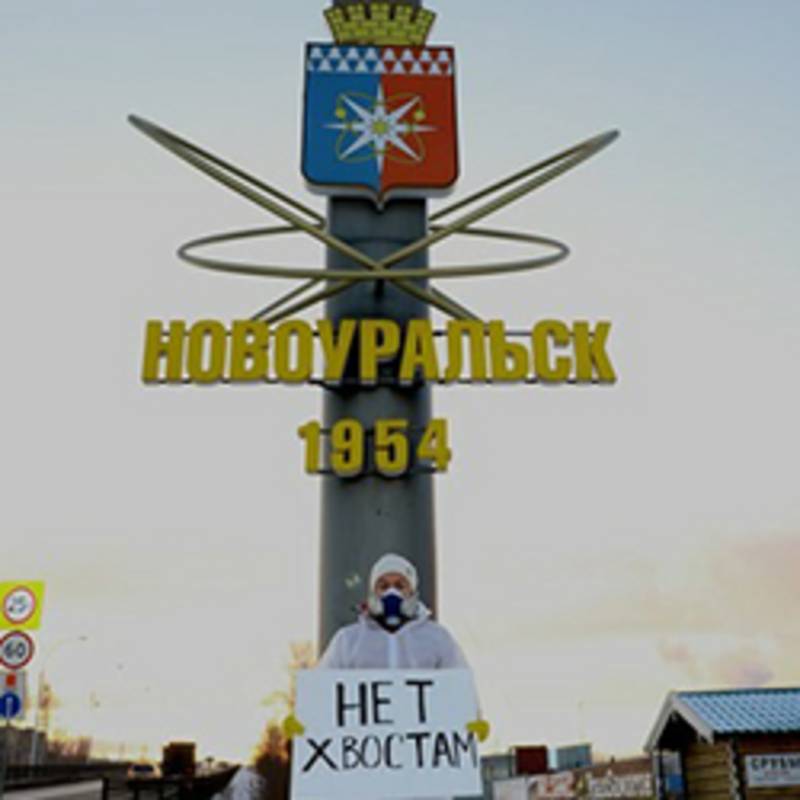Protest gegen Uranmülltransporte in Novouralsk.