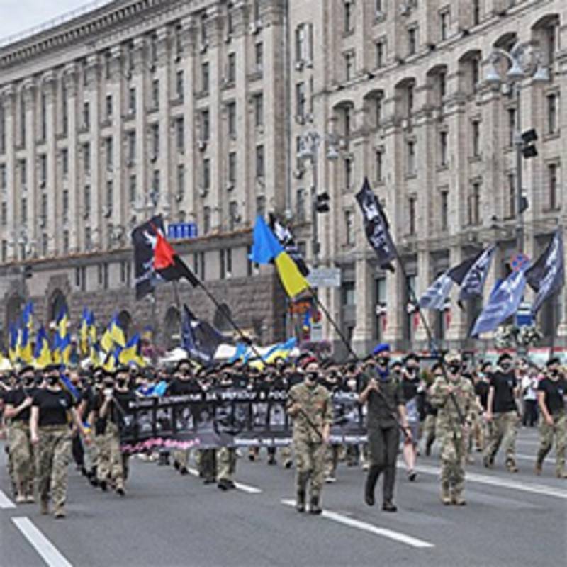 Marsch der Verteidiger der Ukraine, 24. August 2020. Foto: Liana