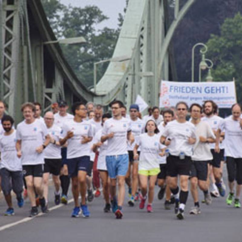 "Frieden Geht!" - Halbmarathon von Potsdam nach Berlin. Juni 2018. Foto: IPPNW