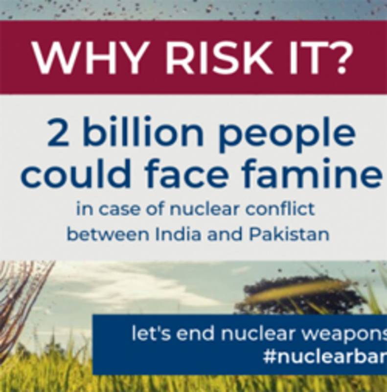 Toon et al, Science Advances “Rapidly Expanding nuclear arsenals in Pakistan and India portend regional and global catastrophe.”