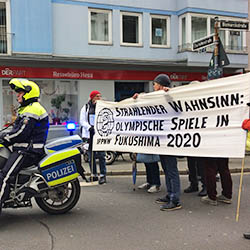 Radiolympics-Aktion in Düsseldorf. Foto: IPPNW