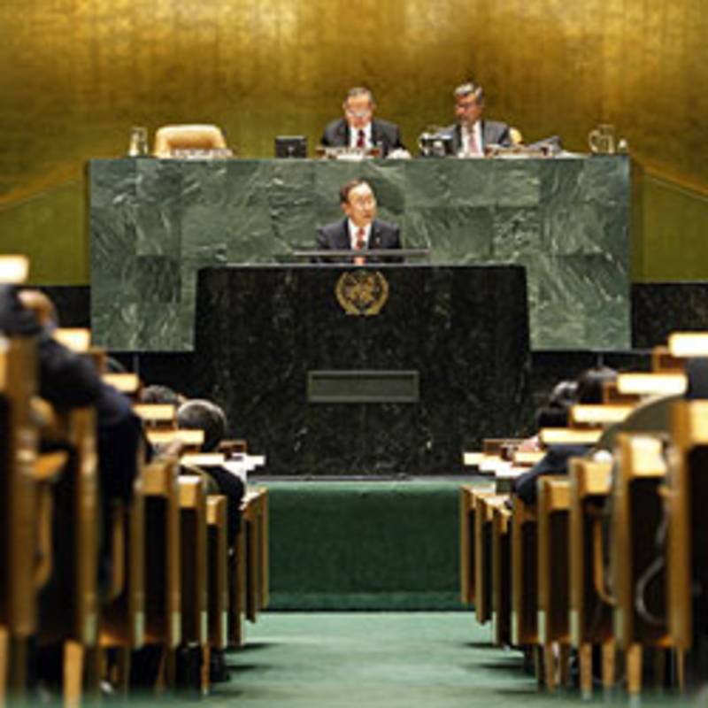 Der UN-Generalsekretär ruft die Nationen auf, Schritte zu nukleare Abrüstung umzusetzen – Vereinte Nationen, New York. UN Photo/Mark Garten