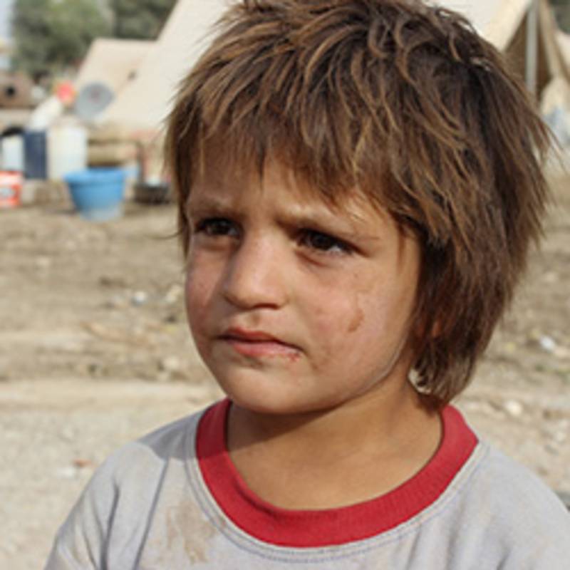 Kind im Flüchtlingscamp Xanki. Foto: Sabine Kizilhan