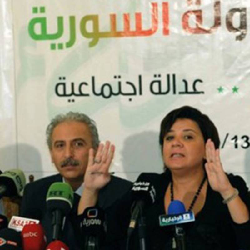 Louay Hussein und Mona Ghanem, Quelle: InfoSyrie