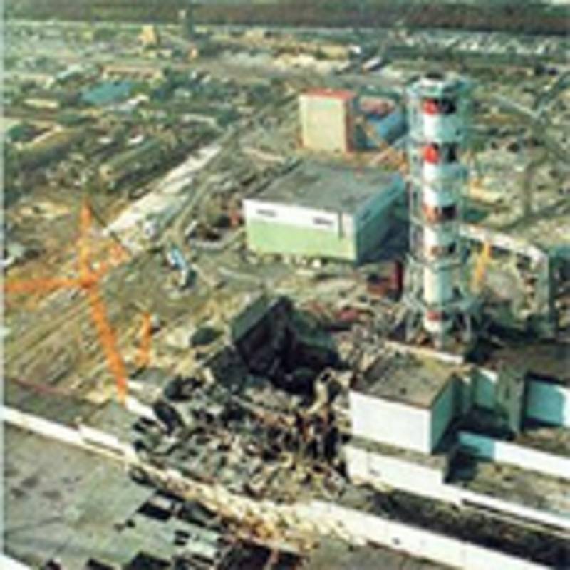 Tschernobyl 1986. Foto der sowjetischen Behörden nach dem Super-GAU