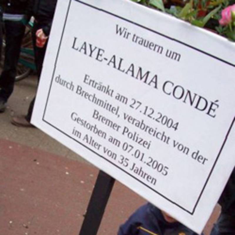 Gedenk-Kundgebung für Laye Condé in Bremen, Foto: indymedia.org