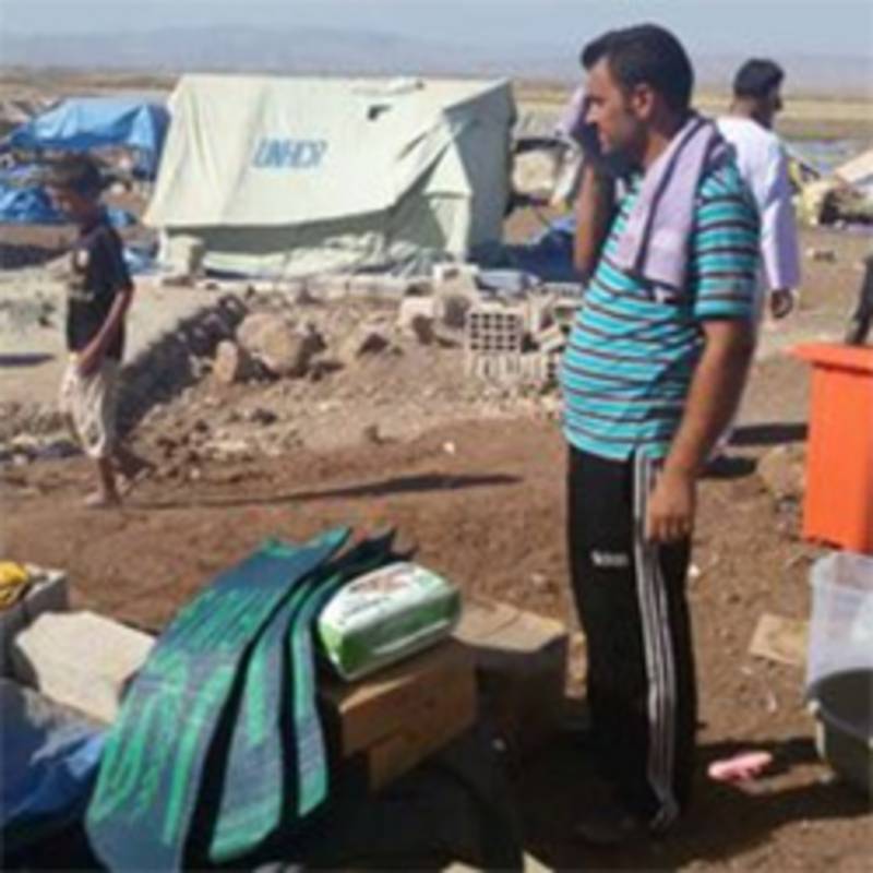 Yezidische Flüchtlinge im Newroz-Camp nahe Al Quamishli, Foto: UNHCR