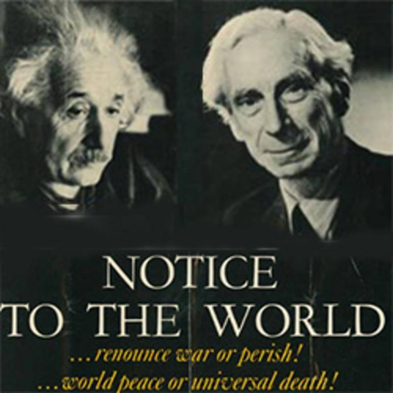 Warnung vor dem Atomkrieg, Russell-Einstein-Manifest vom 9. Juli 1955, Foto: Pugwash